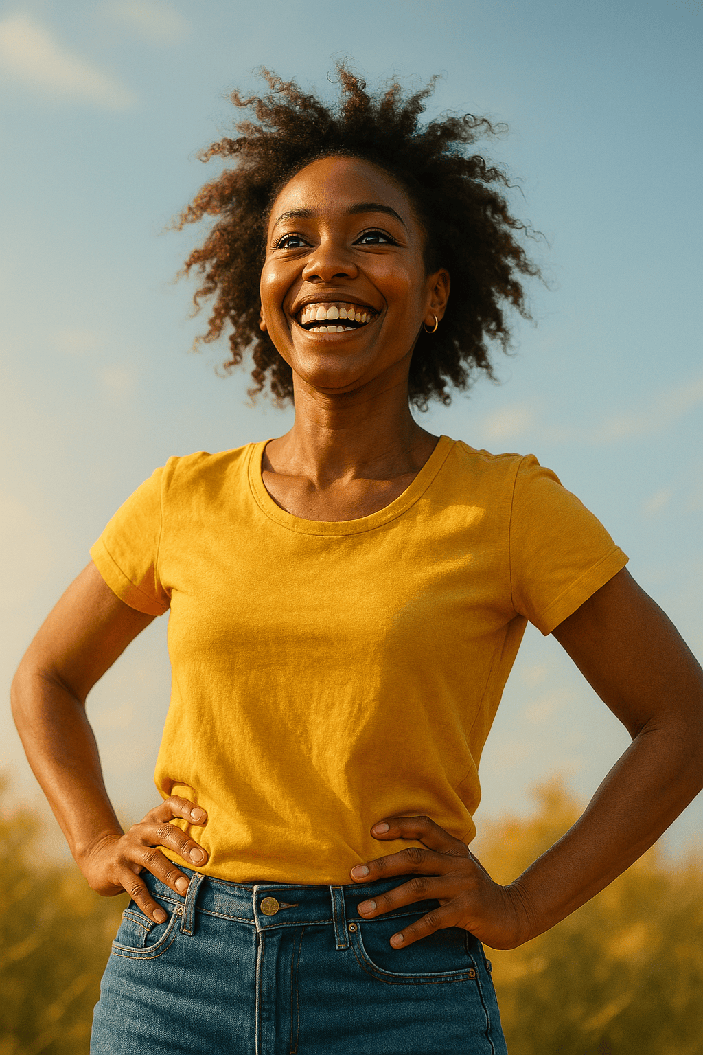 fr&ouml;hliches sonniges M&auml;dchen